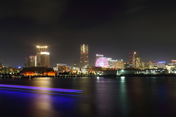 横浜 みなとみらいの夜景 大さん橋から臨む Yokohama Minatomirai