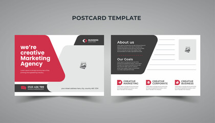 Creative vector illustration of postcard isolated on transparent background. Postal travel card art design.
Abstract concept graphic element Corporate business or marketing agency postcard template