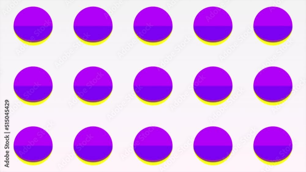 Poster white background.motion.bright multicolored circles changing in different directions and with high s
