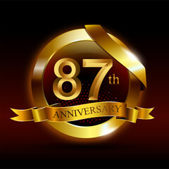 87 years golden anniversary logo