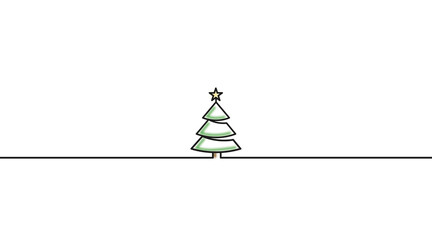 Weihnachtsbaum mit Stern als Umriss mit Farbkleksen