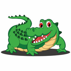 Crocodile art illustration Premium Vector