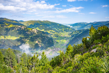 Zillertal valley view from Ahorn
