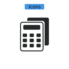Calculator icons  symbol vector elements for infographic web