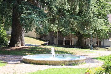 Le parc public Jean-Pierre Camus, ville de Belley, département de l'Ain, France