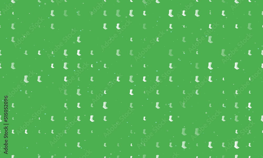 Aufkleber seamless background pattern of evenly spaced white socks symbols of different sizes and opacity. vec