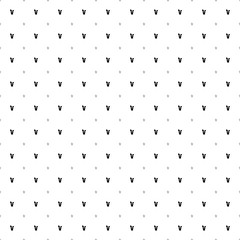 Square seamless background pattern from black plant in pot symbols are different sizes and opacity. The pattern is evenly filled. Vector illustration on white background