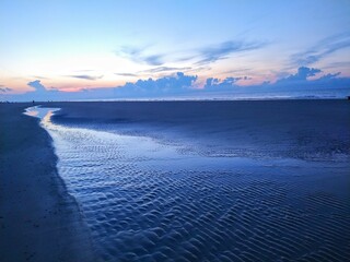 Beach Ocean Sunrise Sand Water Ripples