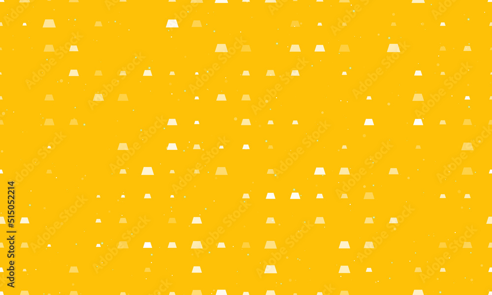 Aufkleber seamless background pattern of evenly spaced white trapezoid symbols of different sizes and opacity.