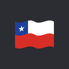 Flag of Chile vector design. Chilean national symbol.