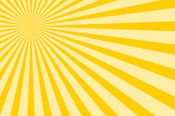 Yellow sun rays vector background
