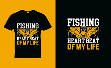 Fishing t-shirt design template vector