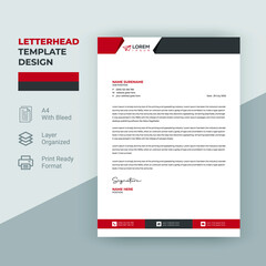 Modern vector business letterhead template