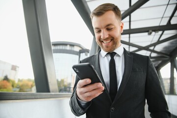 Businessman in an elegant city