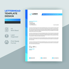 Modern vector business letterhead template