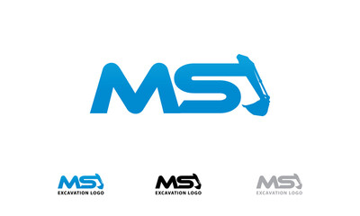 The Excavator MS initials Logo