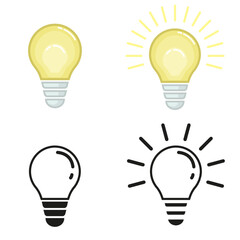 Light bulb - vector icon