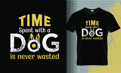 DOG t-shirt vector design illustration, Dog lovers tee