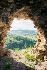 view from the window of a cave