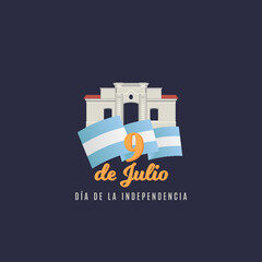 9 de Julio, día de independencia argentina, casita de Tucumán  - obrazy, fototapety, plakaty