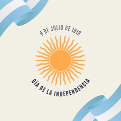 9 de Julio, día de independencia argentina. - obrazy, fototapety, plakaty