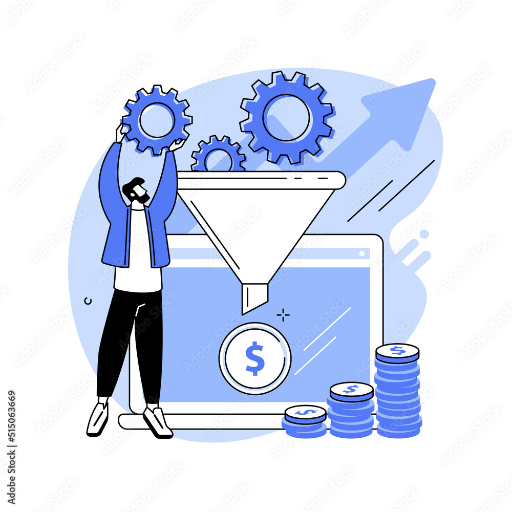 Wall mural conversion rate optimization abstract concept vector illustration.