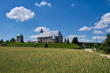 Old ancient church of the Holy Trinity in Strubnitsa, Mosty district, Grodno region, Belarus.