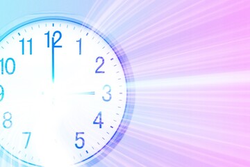 Obraz na płótnie Canvas Time clock moving quick fast speed for express business hour urgent working hours concept.