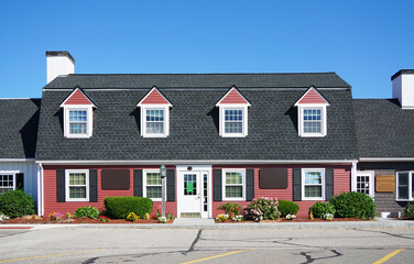 facade exterior view of old house