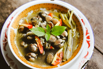 Blood Clam cooked in gravy