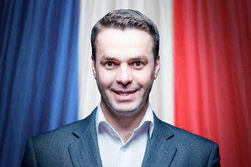 French TV propagandist and charlatan: political polarization, post-truth politics. Propaganda, fake...