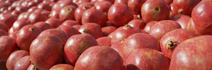 pomegranates, delicious fruits background