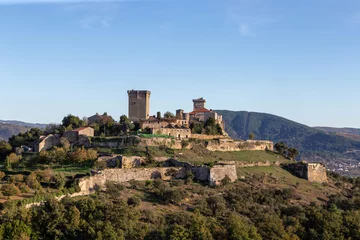 Tableaux ronds sur plexiglas Cerro Torre Castillo de Monterrei (siglo X-XII). Verín, Ourense, España.