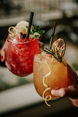 glass of wine and fruits