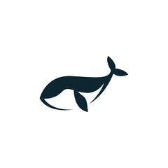 Whale icon logo illustration template vector