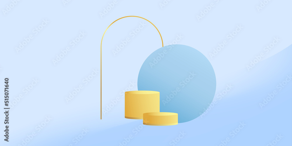 Leinwandbilder product podium in pastel colors with a minimalist style. trendy background with an empty podium to d