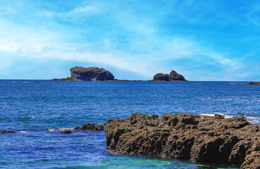 A sunny and fresh day at the beach