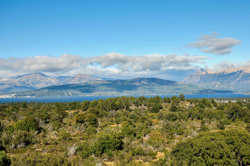 View of Bariloche Lago Nahuel Huapi, morning