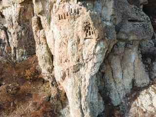 Aerial view of Ancient sanctuary Dazhdovnitsa,  Bulgaria