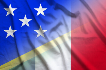 Solomon Islands and France state flag international negotiation FRA SLB