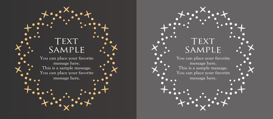 ゴージャスなカードデザインセット。高級感のあるデザインテンプレート