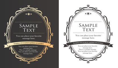 ゴージャスなカードデザインセット。高級感のあるデザインテンプレート