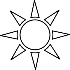 Sun Summer Icon Vector Design Illustration on white background.1.eps