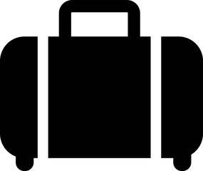 black briefcase isolated on white