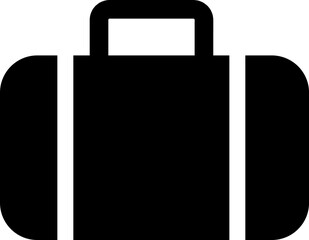 black suitcase isolated on white