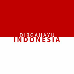 Text Dirgahayu Indonesia  greeting with red and white background