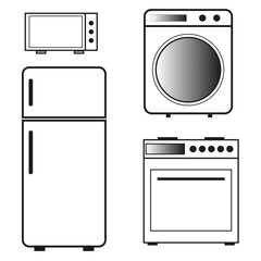 Appliances, great design for any purposes. Vector illustration. stock image.