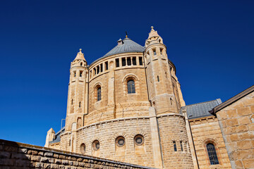 Fototapeta na wymiar Dormition Abbey (Hagia Maria Sion Abbey) in old town of Jerusalem, Israel