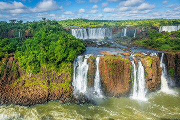 Fototapeta na wymiar Iguacu falls in southern Brazil, South America