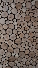 Mur de rondin de bois